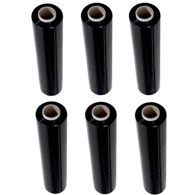 Basic Handwikkelfolie 50cm x 300m 20mu zwart 6 rollen