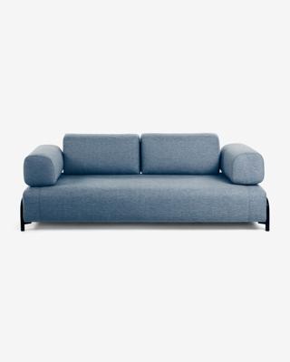 Kave Home 3-zits Bank 'Compo' 232cm, kleur Blauw Kave Home 3-zits Bank 'Compo' 232cm, kleur Blauw