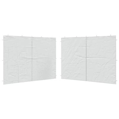 Tentwanden 2 st met ritssluiting PE wit