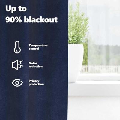 VidaXL Verduisterende gordijnen 2 pcs donkerblauw 140 x 245 cm fluweel