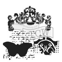 The Crafter's Workshop • template 15x15cm regal butterfly - thumbnail