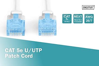 Digitus DK-1512-010/WH RJ45 Netwerkkabel, patchkabel CAT 5e U/UTP 1.00 m Wit Verdraaide paren 1 stuk(s) - thumbnail
