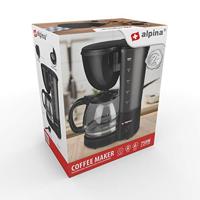 Alpina Switzerland 871125218102 Koffiezetapparaat Zwart Capaciteit koppen: 12 Glazen kan - thumbnail