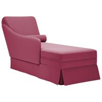 Chaise longue met bolster en rechterarmleuning fluweel wijnrood - thumbnail
