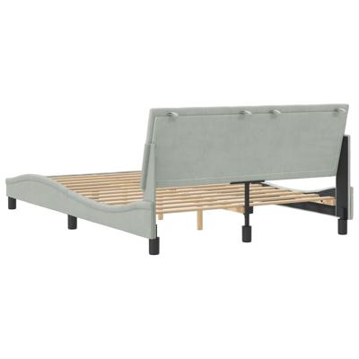 Bedframe zonder matras 120x200 cm fluweel lichtgrijs