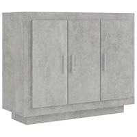 Dressoir 92x35x75 cm bewerkt hout betongrijs - thumbnail