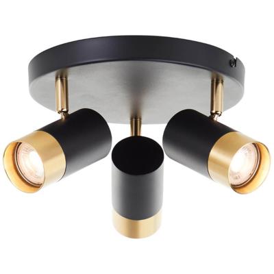 Brilliant 3-lichts opbouwspotVigolo zwart met goud - G03434/86