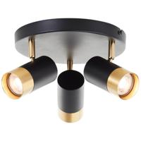 Brilliant 3-lichts opbouwspotVigolo zwart met goud - G03434/86 - thumbnail