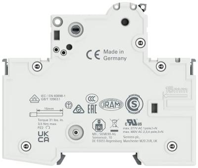 Siemens 5SY61106 5SY6110-6 Zekeringautomaat 10 A 230 V, 400 V