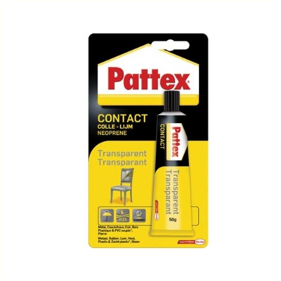 Pattex contactlijm Transparant, tube van 50 g, op blister