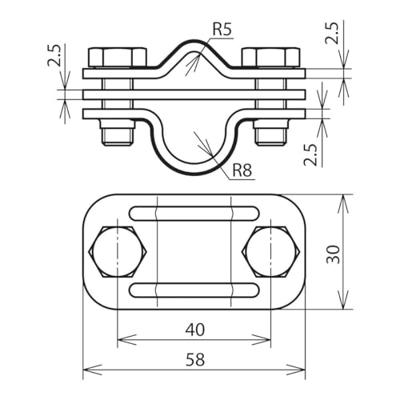 DEHN UTK 8.10 16 ZP V2A Scheidingsklem 1 stuk(s)