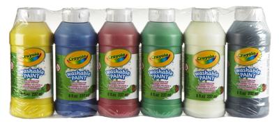 Crayola vingerverf afwasbaar, 6 kleuren