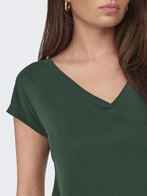 Only Onlfree Life S/s Mod.v-neck Top Jrs Noos T-shirt Korte Mouw Sycamore