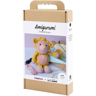 Creativ Company Hobbyset amigurumi, egel, lichtroze, warm geel, 1 doos Creativ Company Hobbyset amigurumi, egel, lichtroze, warm geel, 1 doos
