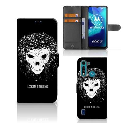 Telefoonhoesje met Naam Motorola G8 Power Lite Skull Hair Telefoonhoesje met Naam Motorola G8 Power Lite Skull Hair