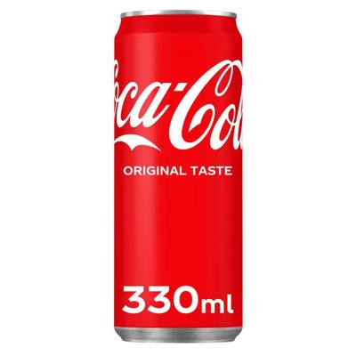 Frisdrank coca cola regular blik 330ml