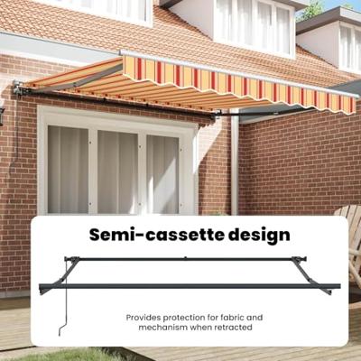 VidaXL Inklapbaar zonnescherm multikleur 350 x 250 cm