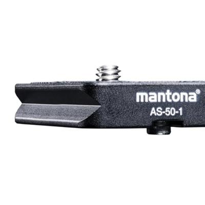 Mantona AS-50-1 Snelwisselplaat Schroefdraad (buiten)=1/4
