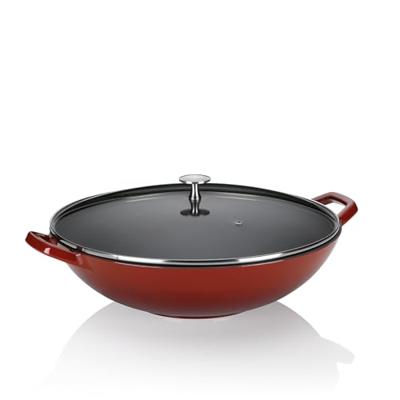 Wokpan Gietijzer Rood, 36 cm - Kela | Calido