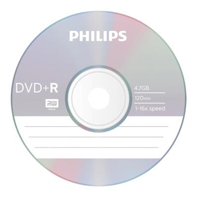 Philips DVD+R blanco (4,7 GB data/120 minuten video, 16 x High Speed opname, 50 spindel)