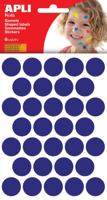 Apli Kids stickers, cirkel diameter 20 mm, blister met 180 stuks, blauw - thumbnail