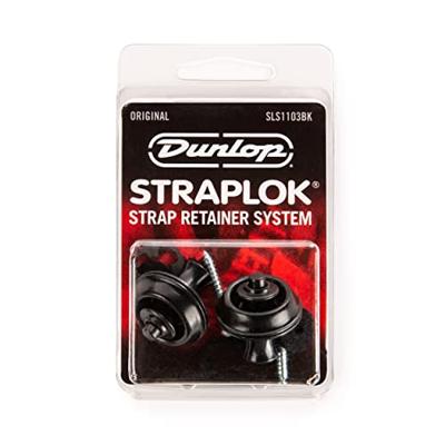 Dunlop SLS1103BK Straplok Strap Retainers Original Black Oxide