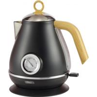 Kassel 93226 - Retro Waterkoker - 1,7L - RVS - Zwart - met thermometer - thumbnail