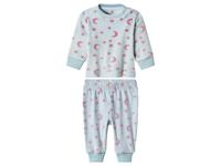 lupilu Velours baby pyjama (Blauw, 74/80) - thumbnail