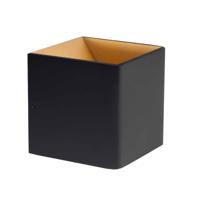 Highlight Wandlamp Stretto 6 Watt 10x10 cm zwart goud - thumbnail