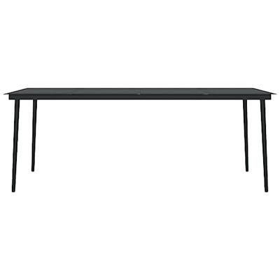 9-delige Tuinset met kussens zwart