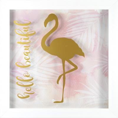 RoomMates ingelijste poster hello beautiful 25,4 cm goud RoomMates ingelijste poster hello beautiful 25,4 cm goud