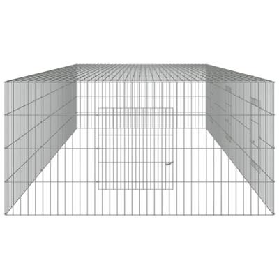 VidaXL Konijnenkooi met 3 panelen 325x109x54 cm gegalvaniseerd ijzer