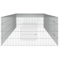VidaXL Konijnenkooi met 3 panelen 325x109x54 cm gegalvaniseerd ijzer - thumbnail