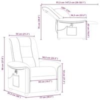 Massagestoel elektrisch verstelbaar stof lichtgrijs - thumbnail