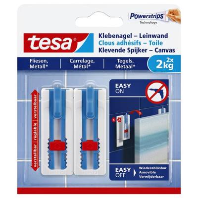 Klevende spijker tesa canvas tegels 2kg wit Klevende spijker tesa canvas tegels 2kg wit