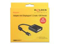 Delock 62603 Adapter mini DisplayPort 1.2 male > DVI female 4K Actief zwart - thumbnail