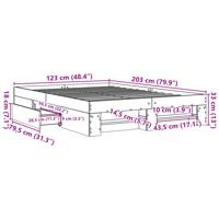Bedframe bewerkt hout zwart 140x190 cm - thumbnail