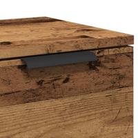 Dressoir 60x30x70 cm bewerkt hout oud houtkleurig - thumbnail