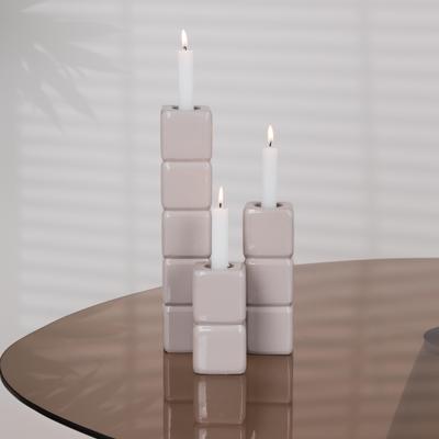 By-Boo Kaarshouder 'Cube' Set van 3 stuks, kleur Taupe By-Boo Kaarshouder 'Cube' Set van 3 stuks, kleur Taupe
