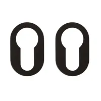 Nuda cilinderplaatjes 26×42 mm mat zwart - thumbnail