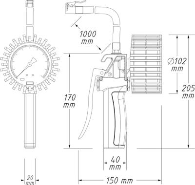 HAZET Bandenvulmeter · geijkt 9041G-1 HAZET Bandenvulmeter · geijkt 9041G-1