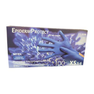 Nitriel onderzoekhandschoen poedervrij XS blauw