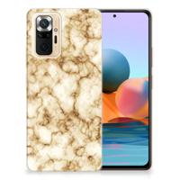 Xiaomi Redmi Note 10 Pro | TPU | Siliconen hoesje | Marmer Goud - thumbnail