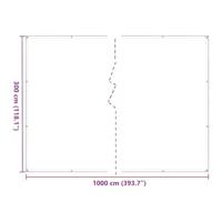 Plantenafdekking met zeilringen 3x10 m polyethyleen - thumbnail