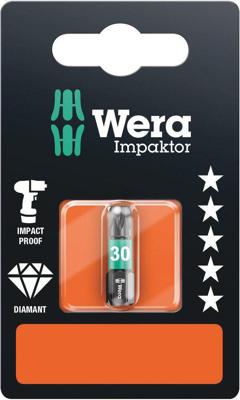 Wera 867/1 IMP DC SB SiS 05073926001 Torx-bit T 30 Gereedschapsstaal Gelegeerd, Met diamant bedekt D 6.3 1 stuk(s)