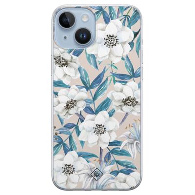 iPhone 14 Plus siliconen hoesje - Touch of flowers
