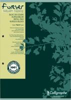 Cursusblok Clairefontaine Forever Calligraphe A4 lijn 2-gaats 200 pagina's 70gr groen - thumbnail