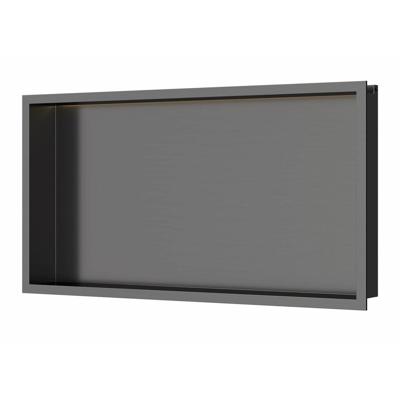 Inbouwnis Luca Sanitair 60x30x6,5cm RVS Gunmetal PVD+ LED verlichting Inbouwnis Luca Sanitair 60x30x6,5cm RVS Gunmetal PVD+ LED verlichting
