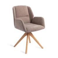 Jesper Home Myoko eetkamerstoel Greystones revolve oak natural - thumbnail