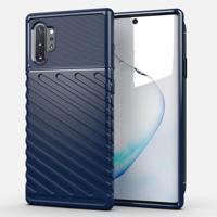 Voor Galaxy Note 10 plus Thunderbolt shock proof TPU softcase (donkerblauw) - thumbnail